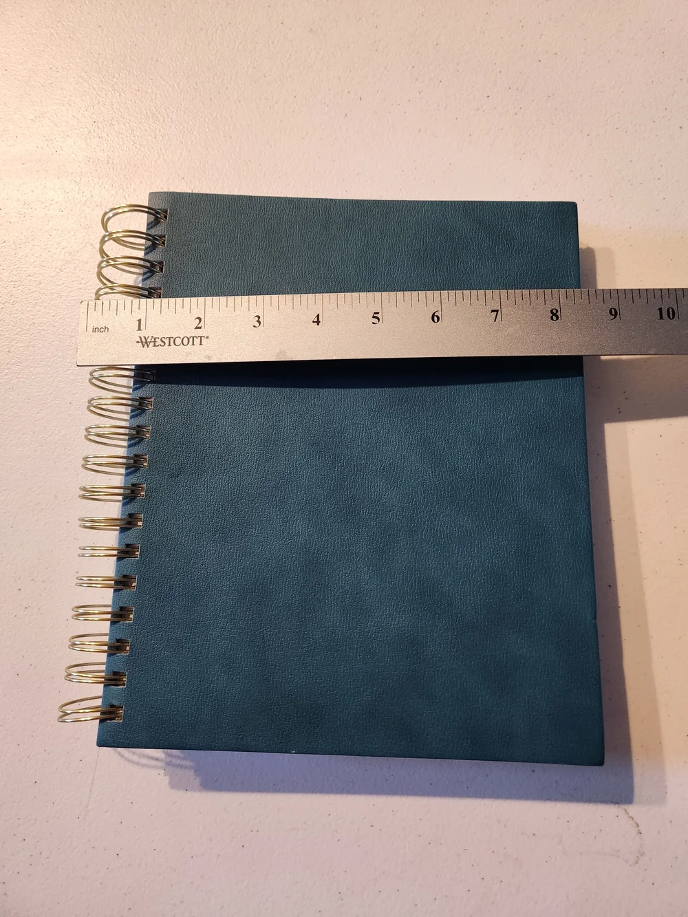 Teal Spiral-Bound Notebook with Gold Coil – Professional Journal